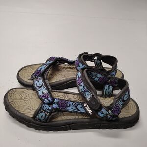 Teva Sandals Womens 10 Sport Adjustable Strap Hiking Flats Blue Purple Fabric